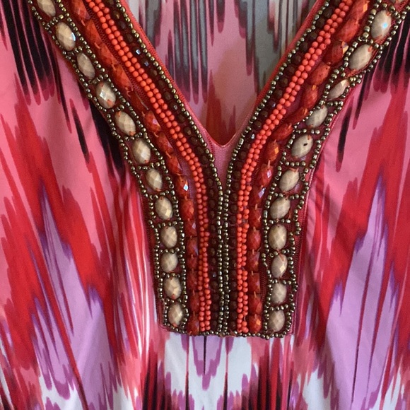 NWOT Kenneth Cole Beaded Kaftan Size Small - Picture 3 of 5